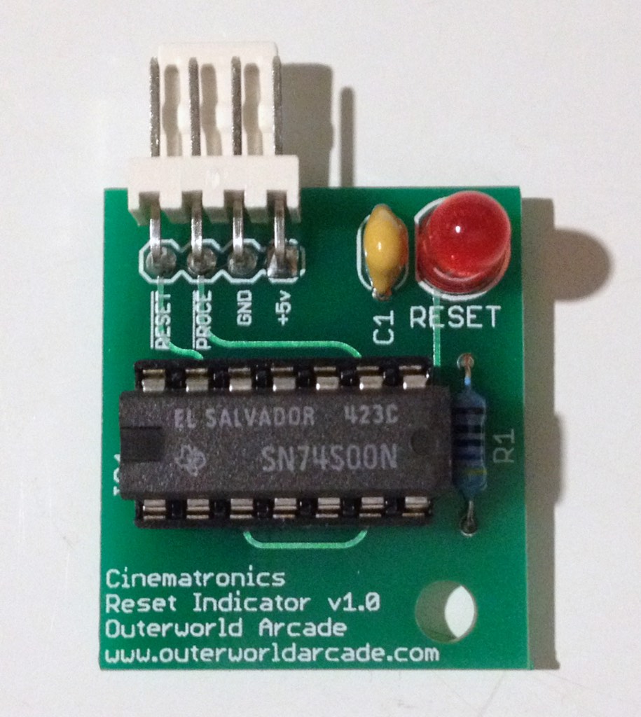 Cinematronics Reset Indicator PCB v1.0