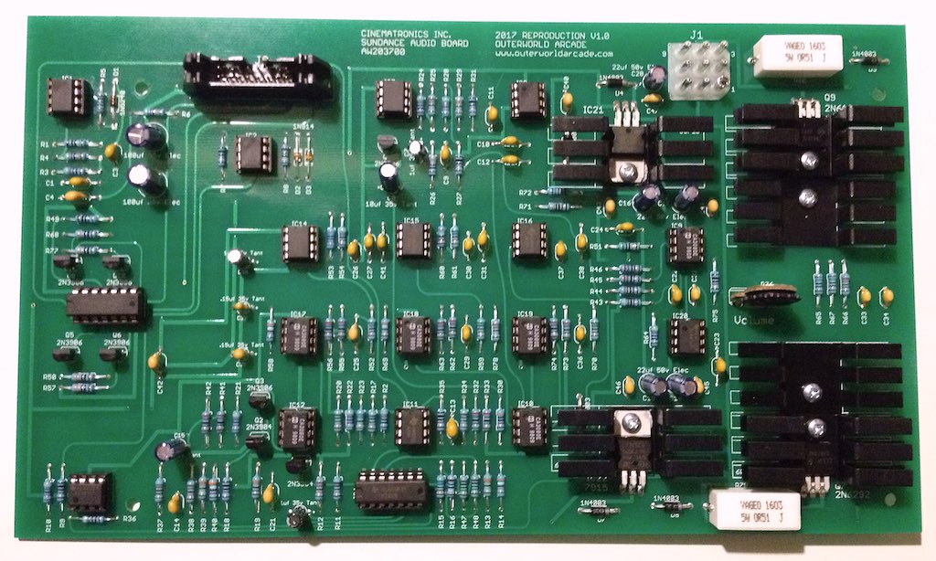 Cinematronics Sundance Reproduction Audio PCB v1.0