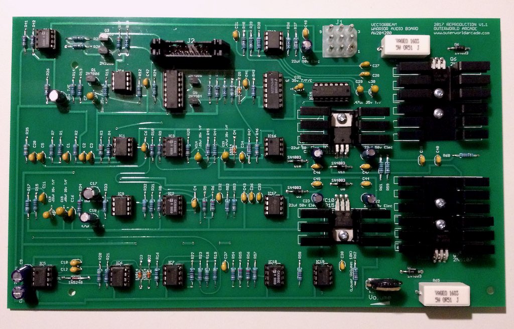 Vectorbeam Warrior Reproduction Audio PCB v1.1