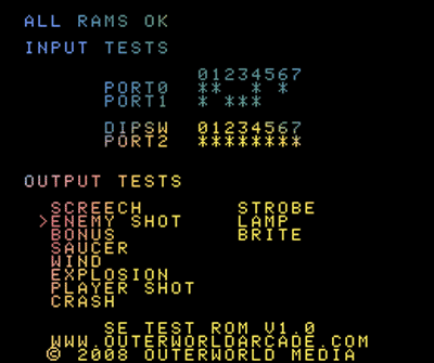 Space Ecnounters Test Rom