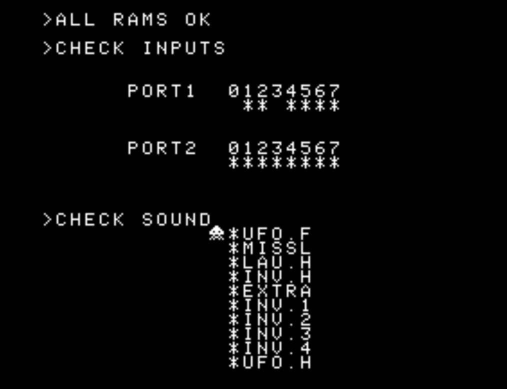 Modified Space Invaders Test Rom