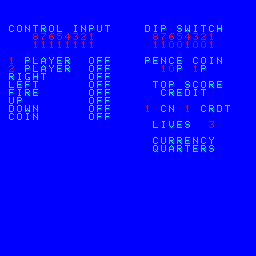 Targ Test ROM - Control DIP Tests